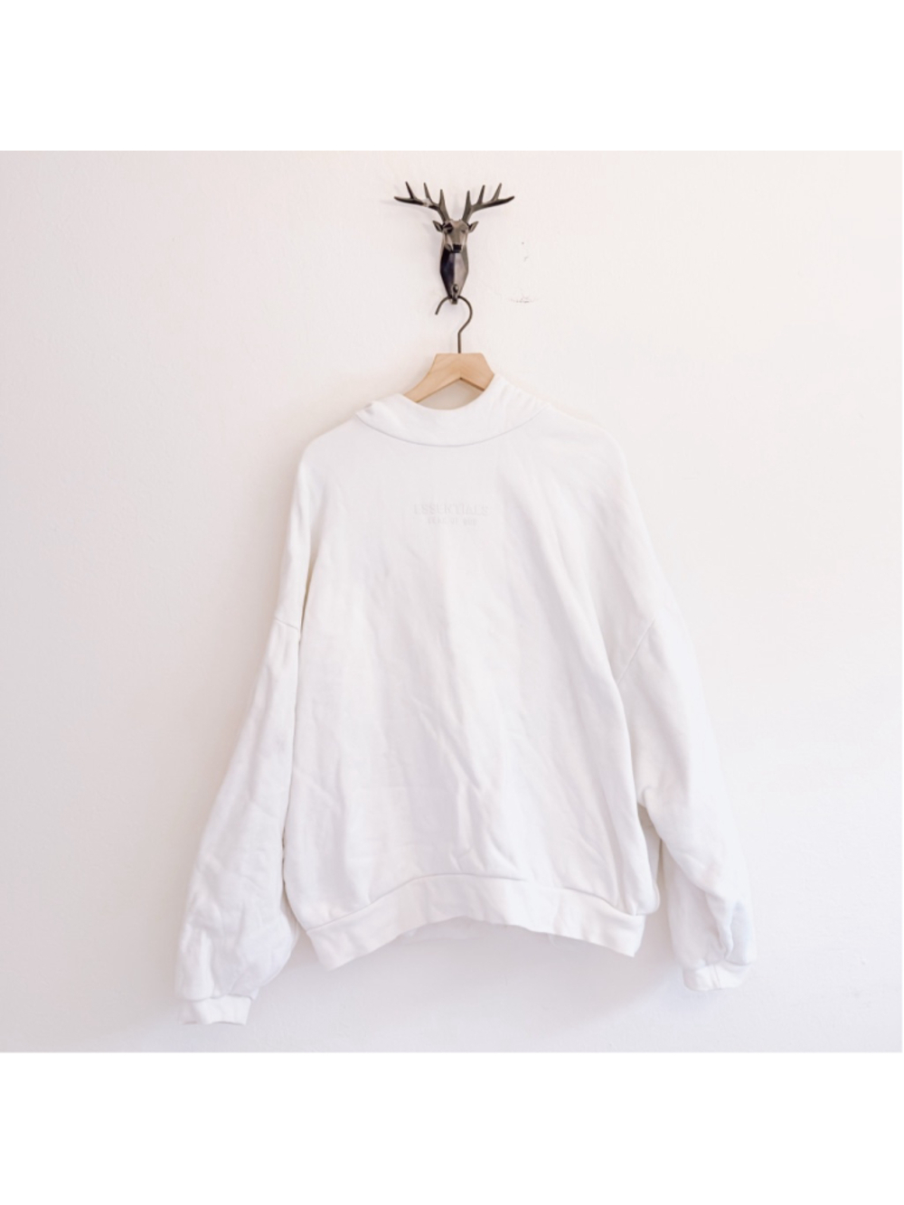 Essentials Fear of God Men’s Off White Oversized Hoodie Size Large